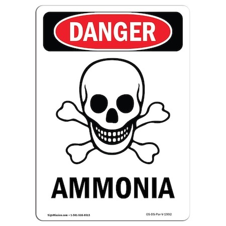 Signmission Safety Sign, OSHA Danger, 18" Height, Portrait, D-1218-V-1992 OS-DS-D-1218-V-1992